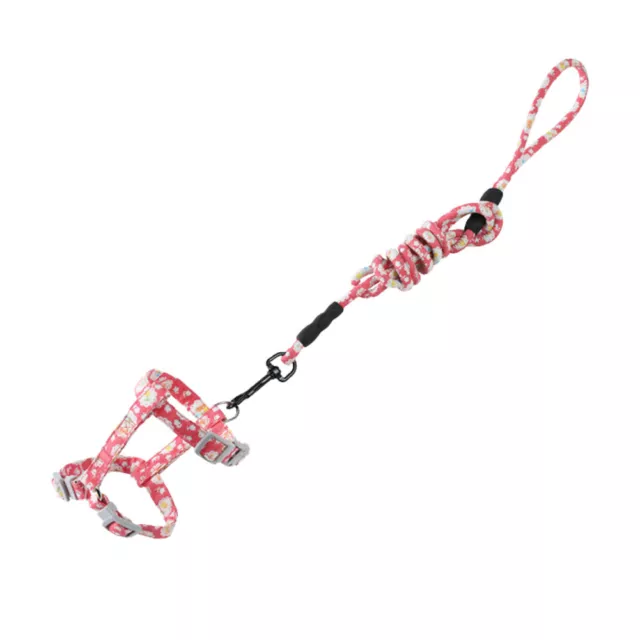 MY# Adjustable Cats Leash Walking Chest Strap Pet Traction Rope (Pink L)