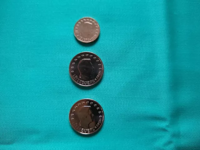 Kursmünzen Luxemburg 2020    1   oder  2  oder 5   Cent  alle m. Mz Löwe