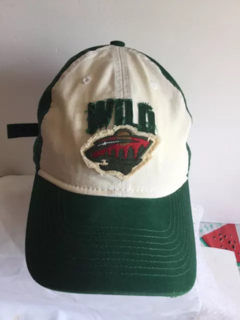Minnesota Wild Cap Hat 100% Cotton NHL CCM Strap Back Green & White