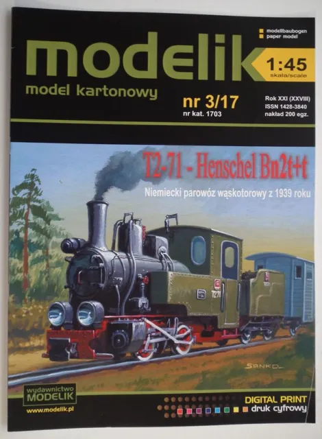 Modelik 3/2017 - Deutsche Dampflok T2-71 - Henschel Bn2t+t