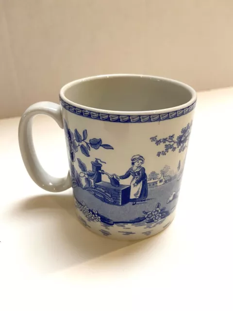 The Spode Blue Room Collection Coffee Mug Girl At Well Georgian Series England