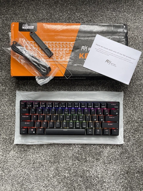 Red Dragon Rk61 RK ROYAL KLUDGE RK61 Wired 60% Mechanical Gaming Keyboard RGB (Red ...