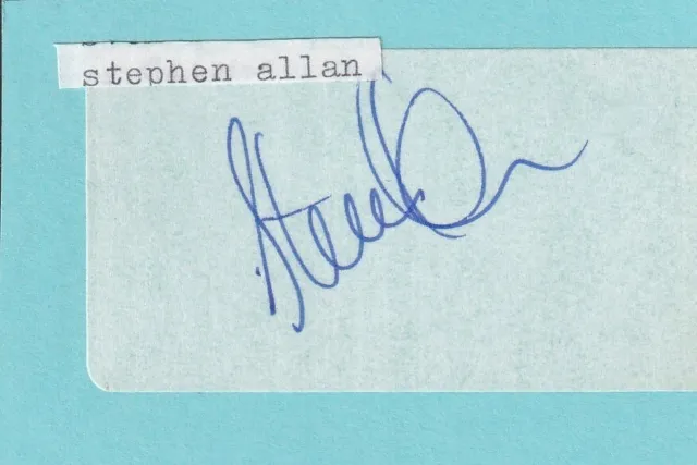 Stephen Allan - European Tour Golfer Signed Address Label (Laid onto card)