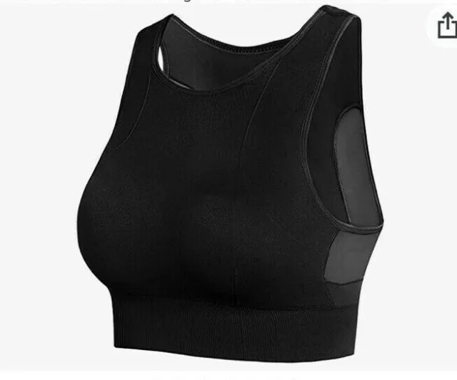 nine bull Womens High Impact Sports Bra - Workout Crop Top High Neck  Longline Sports Bra for Workout Yoga Gym : : Clothing, Shoes 