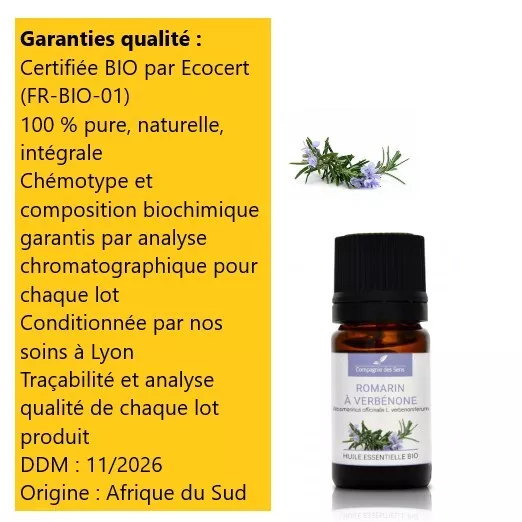 Romarin À Verbénone Huile Essentielle Bio Bien Être Soin Aromatherapie Bienfait