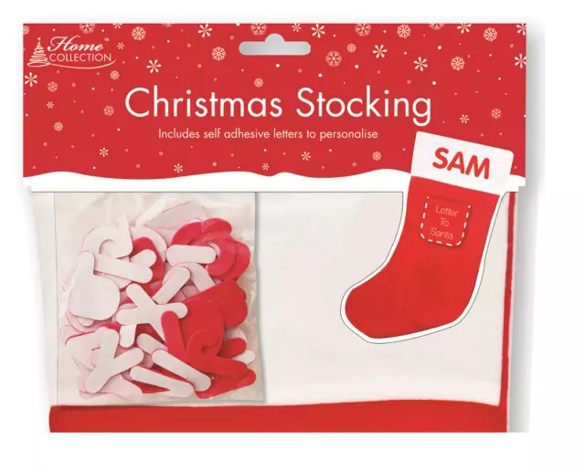 Make Your Own Personalised Christmas Stocking With Letter To Santa Pocket XSTPER 2