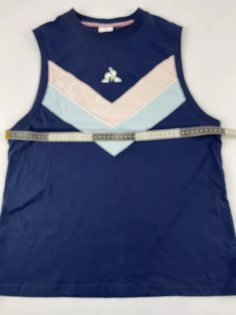 Le Coq Sportif Navy White Blue Tank Shirt Mens Size M