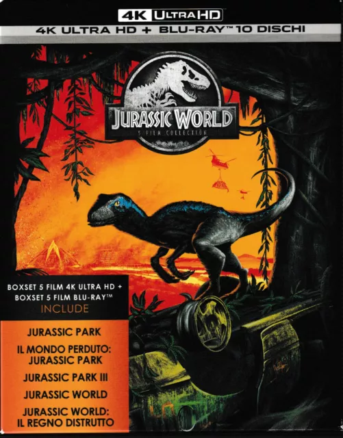 Jurassic Park/Jurassic World (5 Movies) (4K UltraHD+Bluray) Ton Deutsch,10 Discs