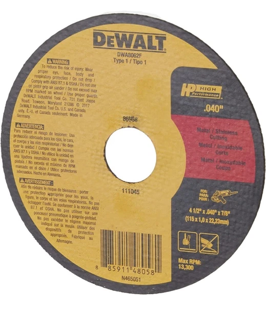 Dewalt 4.5 cut off wheel clearance
