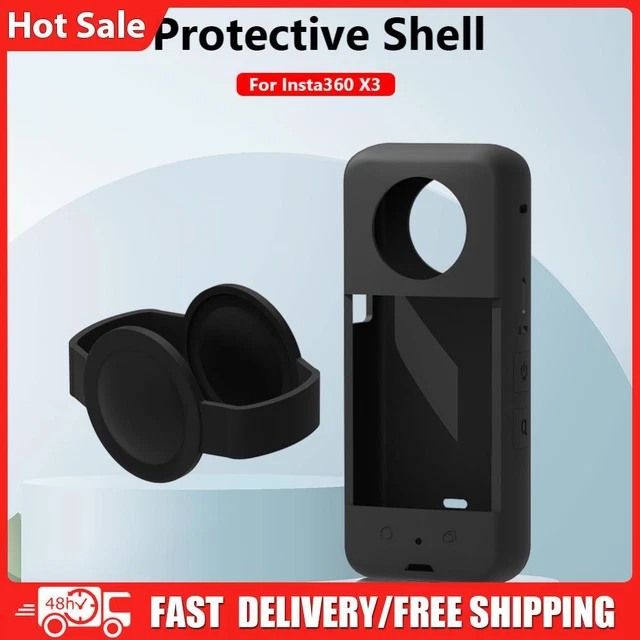Soft Waterproof Panoramic Action Camera Protective Cover for Insta360 X3 (Black)