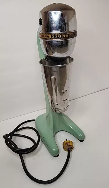 Vintage Hamilton Beach Mixer Model 30 Milkshake Malt Maker Jadeite Green Blender
