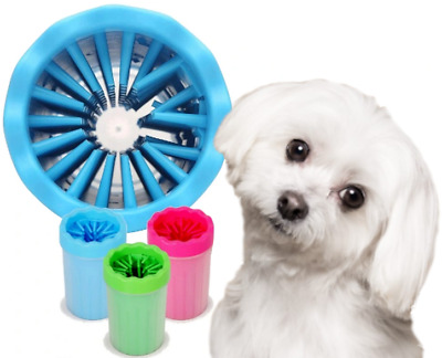 Limpiador de patas para perros cepillo de limpieza para mascotas para gatos y perros verde portátil