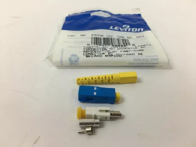 Connecteur fibre optique Fast Cure SC flambant neuf 49990-SSC bleu Leviton monomode
