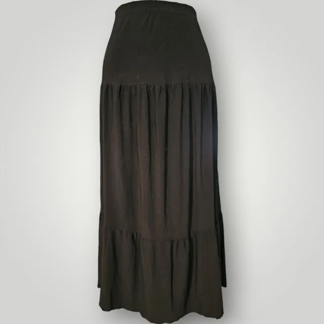 Women Summer Linen Elastic Back Buttoned Swing Midi A Line Skirt - Chartou  