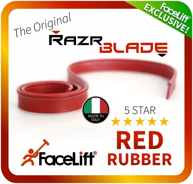 FaceLift® RazrBLADE RED Squeegee Rubber Window Cleaning Traditional