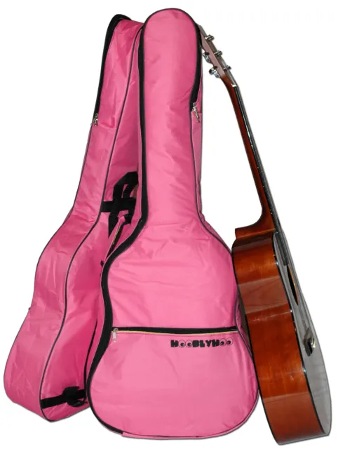 Pink Guitar Case Gig Bag for Acoustic and Classical Guitars