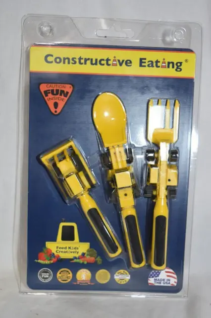 Constructive Eating Plate & Utensils New in Package