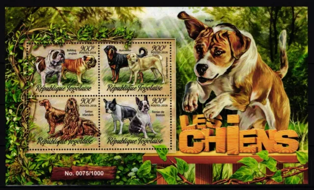 Togo 7439-7442 mint small bow / dogs #KC297