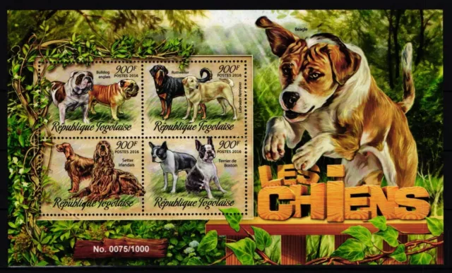 Togo 7439-7442 postfrisch Kleinbogen / Hunde #KC297