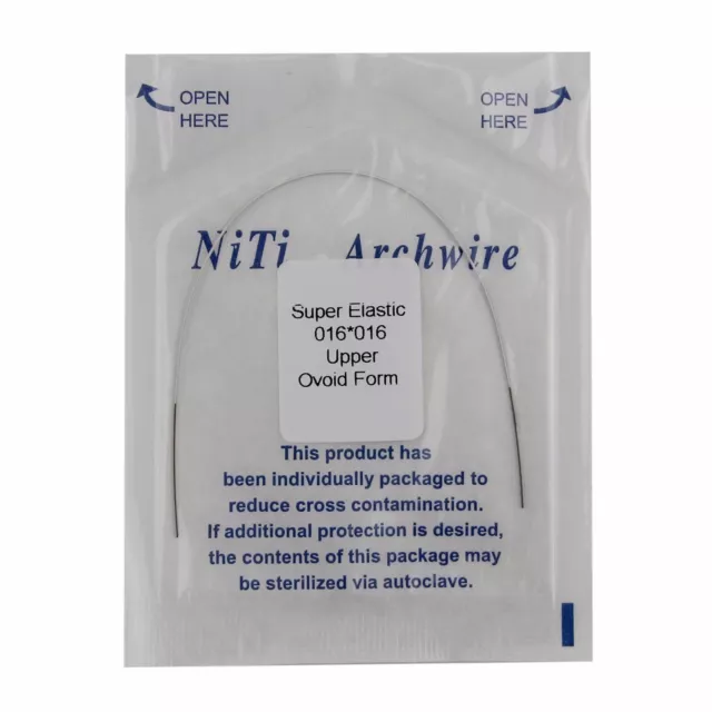 Dental Orthodontic Super Elastic Niti Arch Wire Ovoid White Coated Rectangular