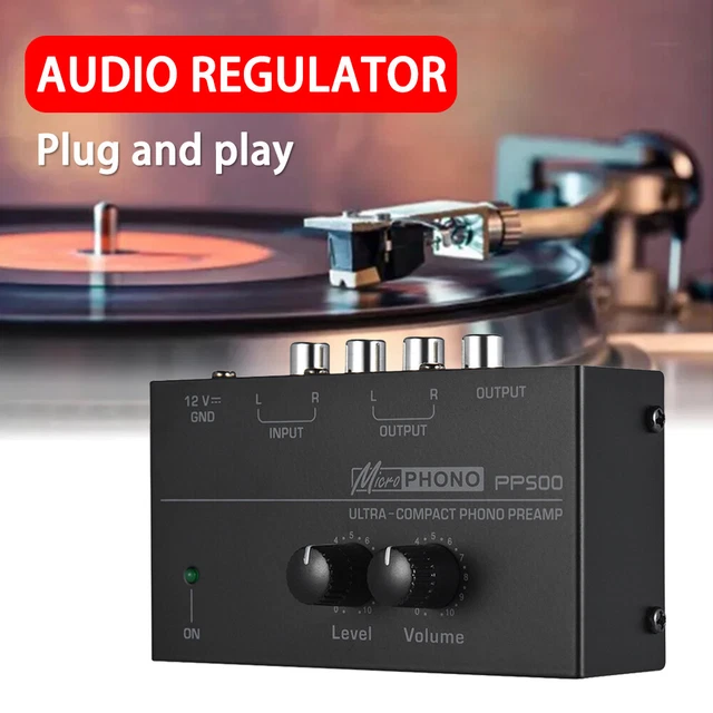 PHONO TURNTABLE PREAMP,MINI Electronic Stereo Audio Phonograph ...