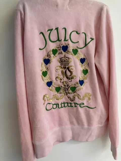 JUICY COUTURE New & Genuine Girls Pink Velour Zipped Top Age 8 NEW