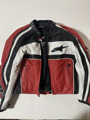 Alpinestars ALPINESTARS FASTER V2 GIUBBINO MOTO IN PELLE SPORTIVO TAGLIA 58 12 