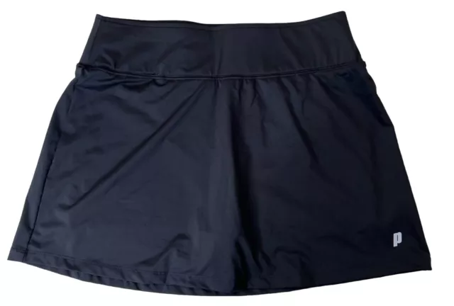 Prince Womens Golf Tennis Skirt Skort Black Stretch Comfort Size Medium