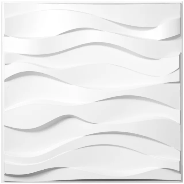 Paneles de Pared Decorativos de PVC Ondulación Azulejos 3D 12 Piezas y un gratis