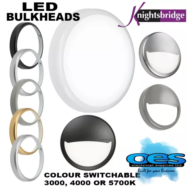 Knightsbridge 14W Led Cct Bulkhead Ip54 White, Standard, Sensor & Emergency