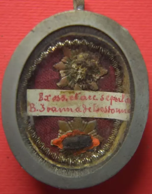 RARA relic   RELIQUIA  shrine RELIQUE RELIQUARIO   SANTA GIOVANNA DE LESTONNAC