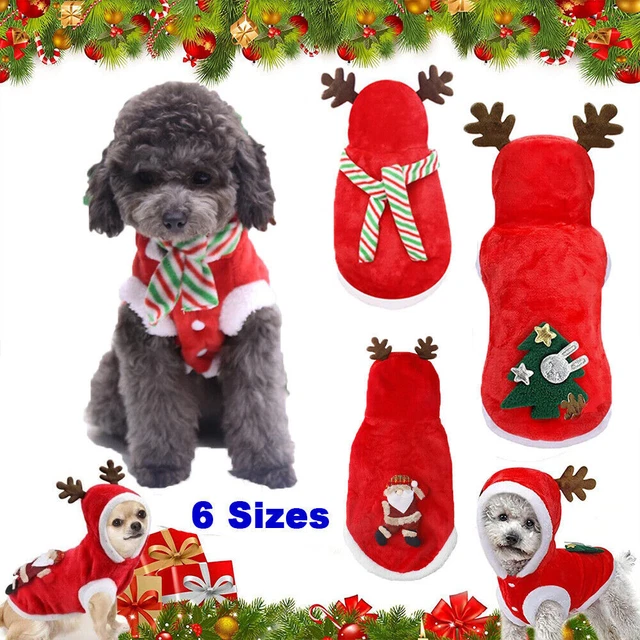 Weihnachten Hunde Kleidung Haustier Katze Wintermantel Sweater Strickpullover DE
