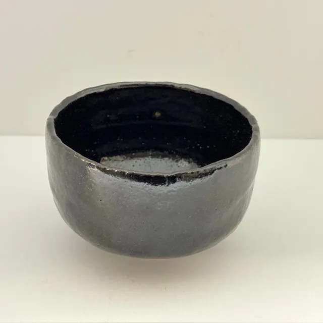 Japanese Tea Ceremony Chawan Tea Bowl Raku ware Black glaze Chado Sado 2