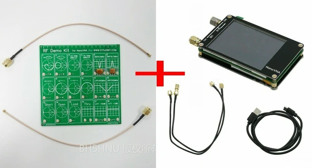 Kit Démonstration RF Pour Analyseur Réseau Vectoriel (NanoVNA) - 18 Modules, Câbles UFL Inclus, Apprentissage Test RF