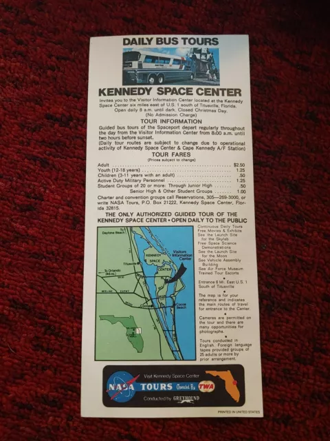 Tour Kennedy Space Center Nasa Space Shuttle Launch Site Brochure Vtg Rare 2