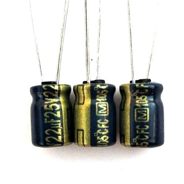 10x Panasonic FC Aluminium Electrolytique Capacitors-Radial Leaded 22uF 25V 105c