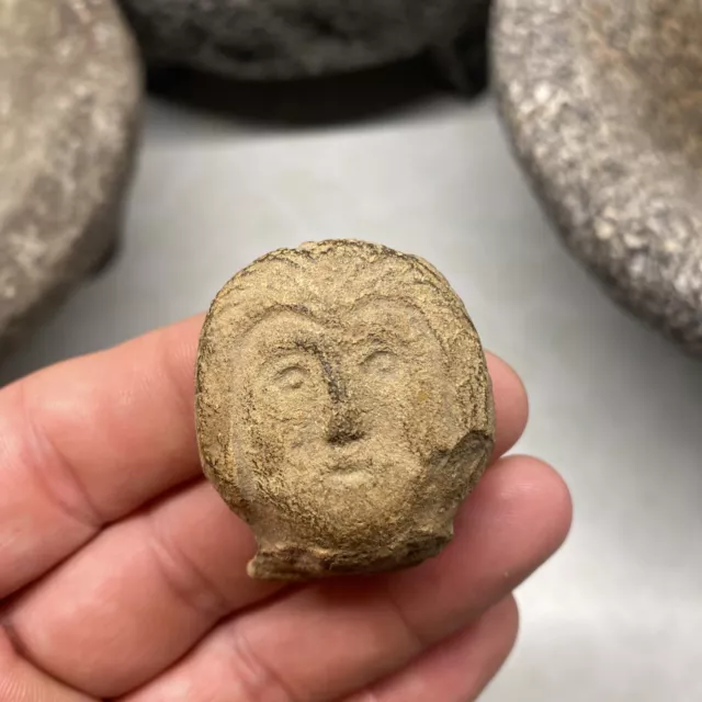 MLC s450 1 1/2 Human Effigy Pottery Rim Rider Arkansas - Missouri Old Artifact