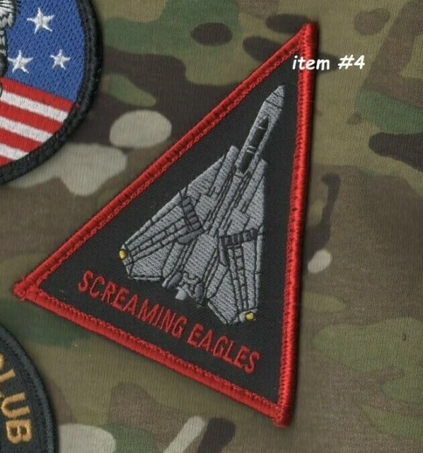 USN TOP GUN SCHOOL NSAWC ORIGINAL F14 TOMCAT vêlkrö INSIGNIA SCREMING