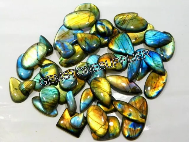 1.Kg Natural Multi Labradorite Cabochon Gemstone Wholesale Lot 150-180 Pieces