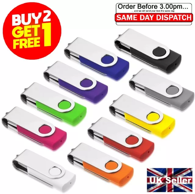 USB Memory Stick Flash Thumb Pen Drive High Speed- PC/Mac/TV/Car/Laptop