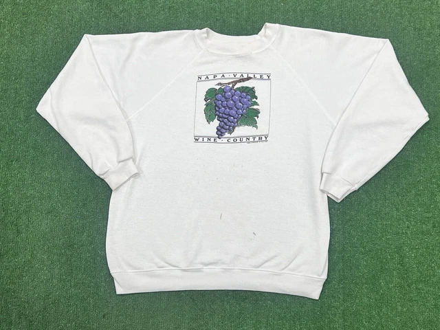 Vintage 80s Napa Valley Wine Country Crewneck Sweatshirt California RARE Hanes