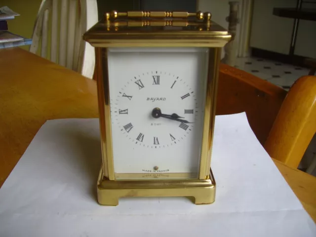 Vintage French "Bayard"! brass mechanical carrigae/mantel clock from 1930s-40s