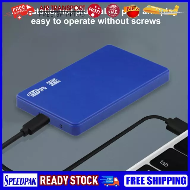 2.5inch USB3.0 to SATA Solid State Hard Disk Box Hard Drive Enclosure (Blue)