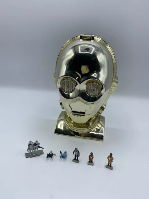 Star Wars C-3PO Set da gioco vintage micro macchine 1994 Lewis Galoob Transporter anni '90