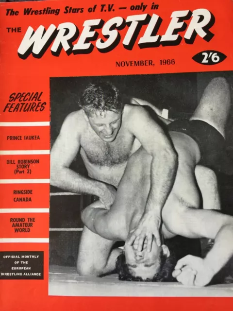 The Wrestler  - Nov 1966 - signed by Steve Haggerty, Abe Ginsberg & Sayed Shah