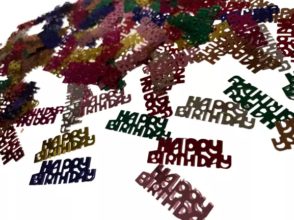 Confettis Joyeux Anniversaire Métallique,14 G,Multicolore Décoration