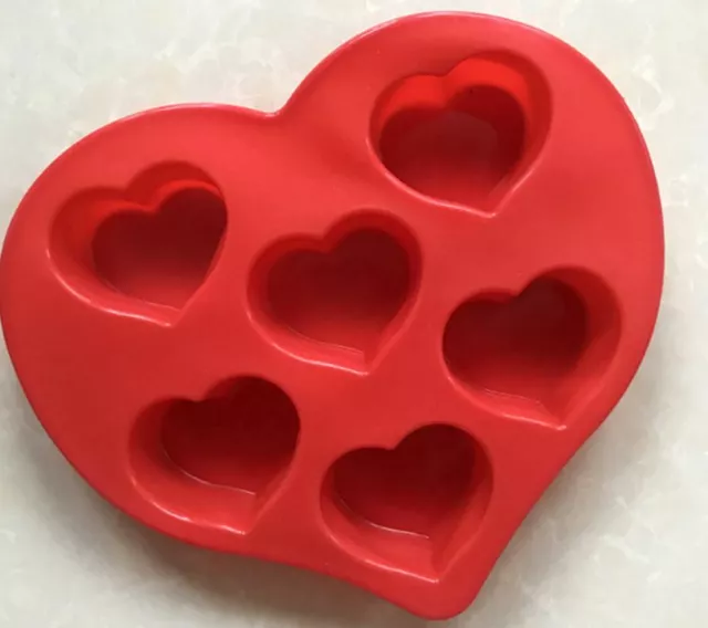 (Silicone Soap Mould Plaster Mold) Volume Heart  6 balls AU Stock