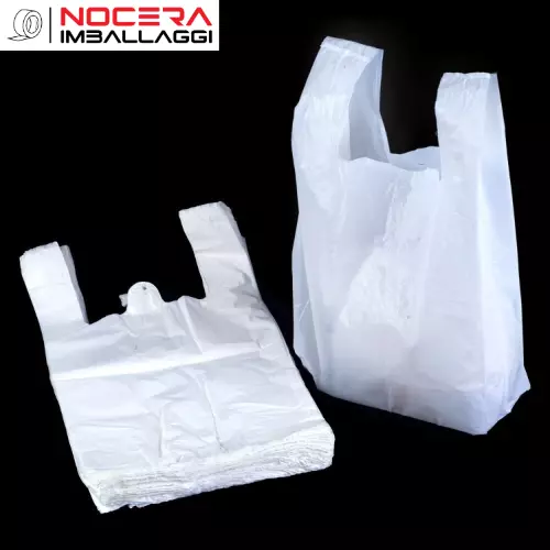 3Kg Shopper Di Plastica Mini Bianche, 25X43, Buste Sacchetti Sacchi Resistenti