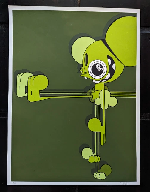 Dalek Vintage Green Space Monkey Print, limited edition, signed, 18"x24" Dalek Vintage Green Space Monkey Print, limited edition, signed, 18"x24"