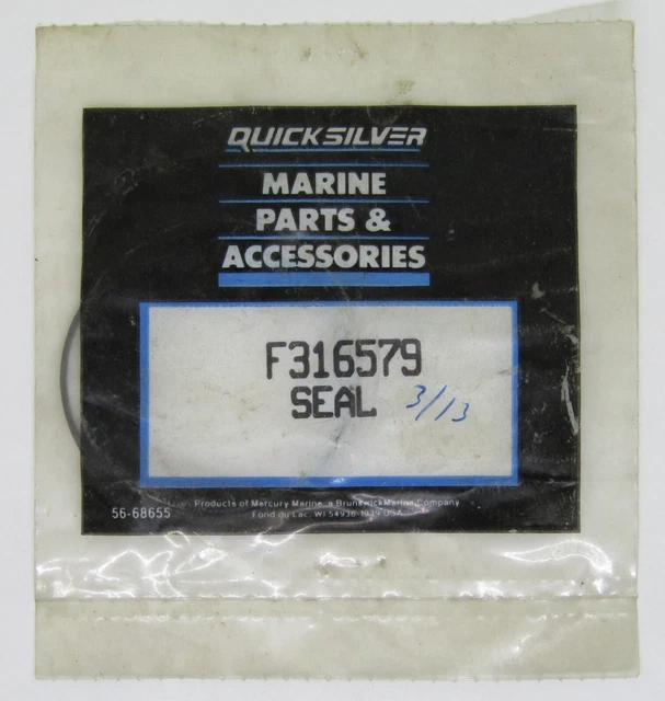 NEW QUICKSILVER MERCURY Marine Boat OEM Crankcase Seal Part No. F316579